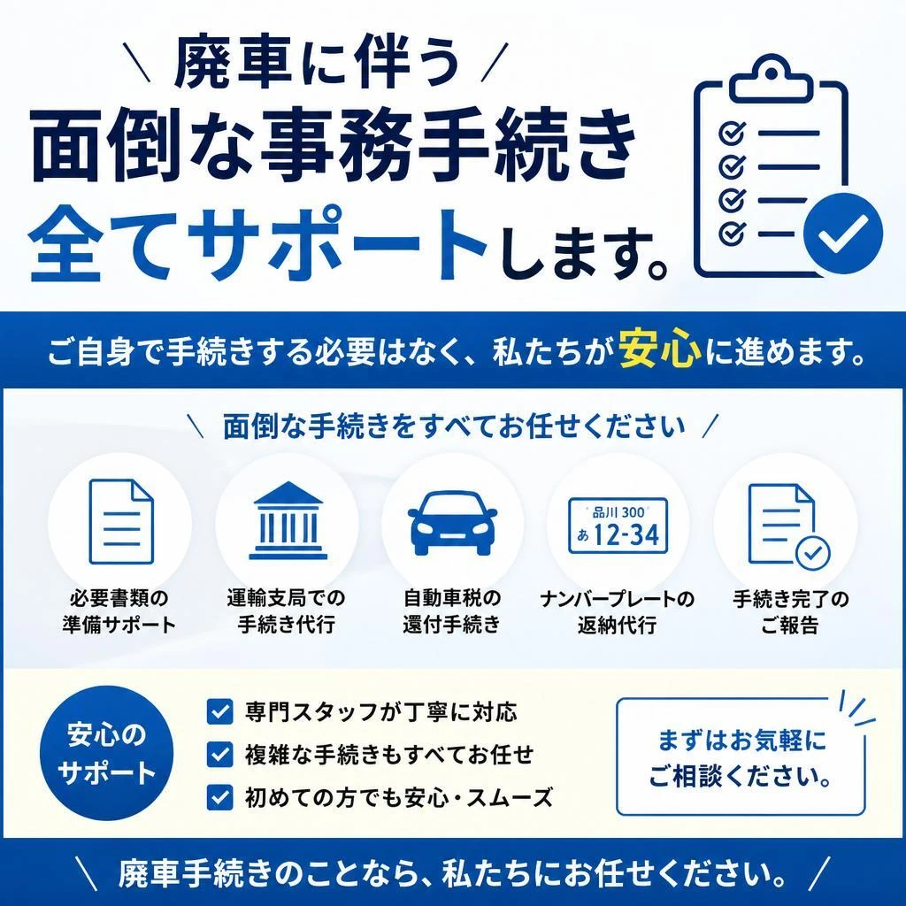 面倒な事務手続きもお任せ